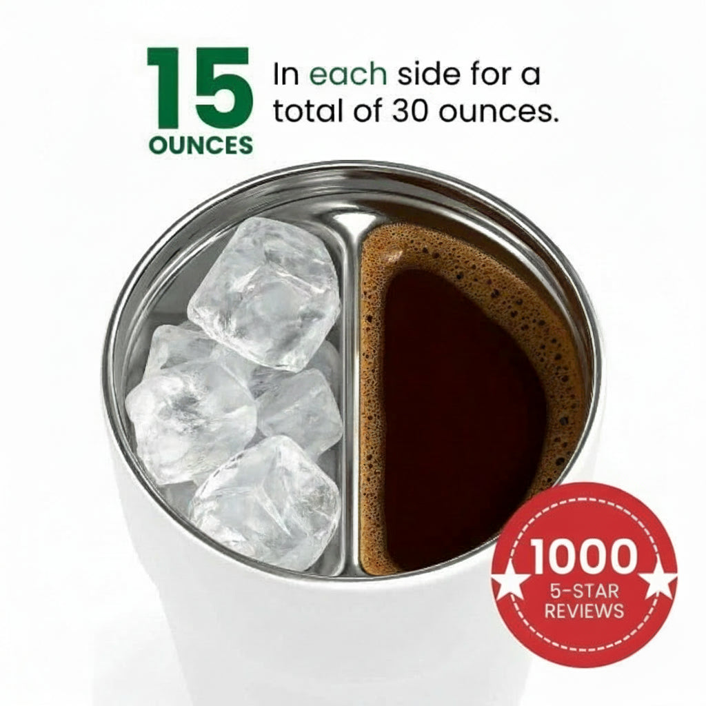 2-IN-1 Stainless Steel Travel Mug (30 oz - 887 ml)