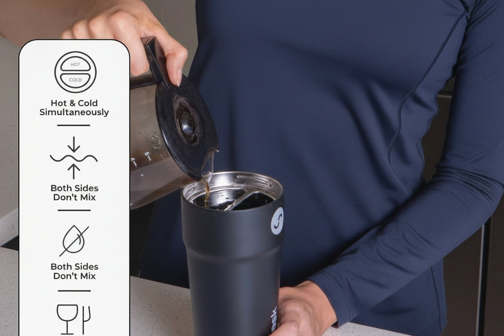 2-IN-1 Stainless Steel Travel Mug (30 oz - 887 ml)